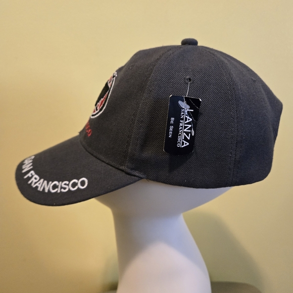 San Francisco Embroidered Cap by Lanza USA Be Seen Structured Gray Canvas Cap - Picture 4 of 13